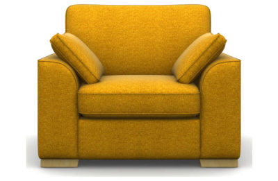 Heart of House Lincoln Tweed Fabric Chair - Mustard